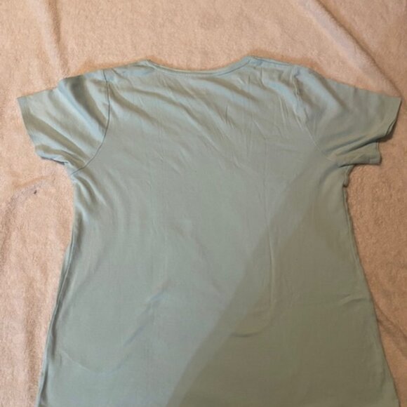 Croft & Barrow Classic Tee Women's 0X Short Sleeve Turquoise T-Shirt - Picture 4 of 4